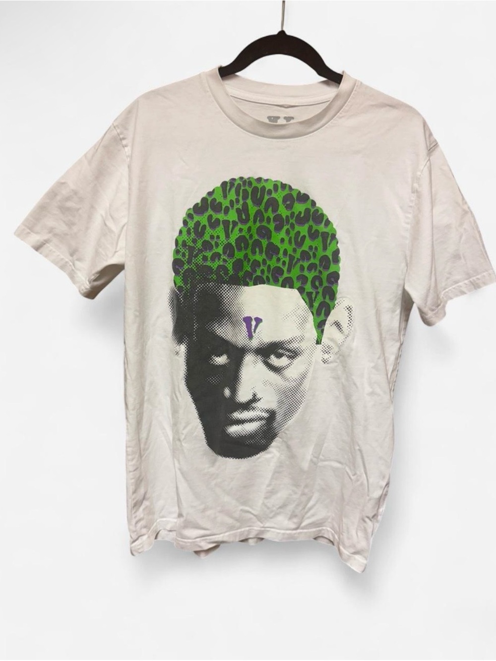 VLONE Rodman Cheetah T-Shirt White (SS22) Made in USA Sz M